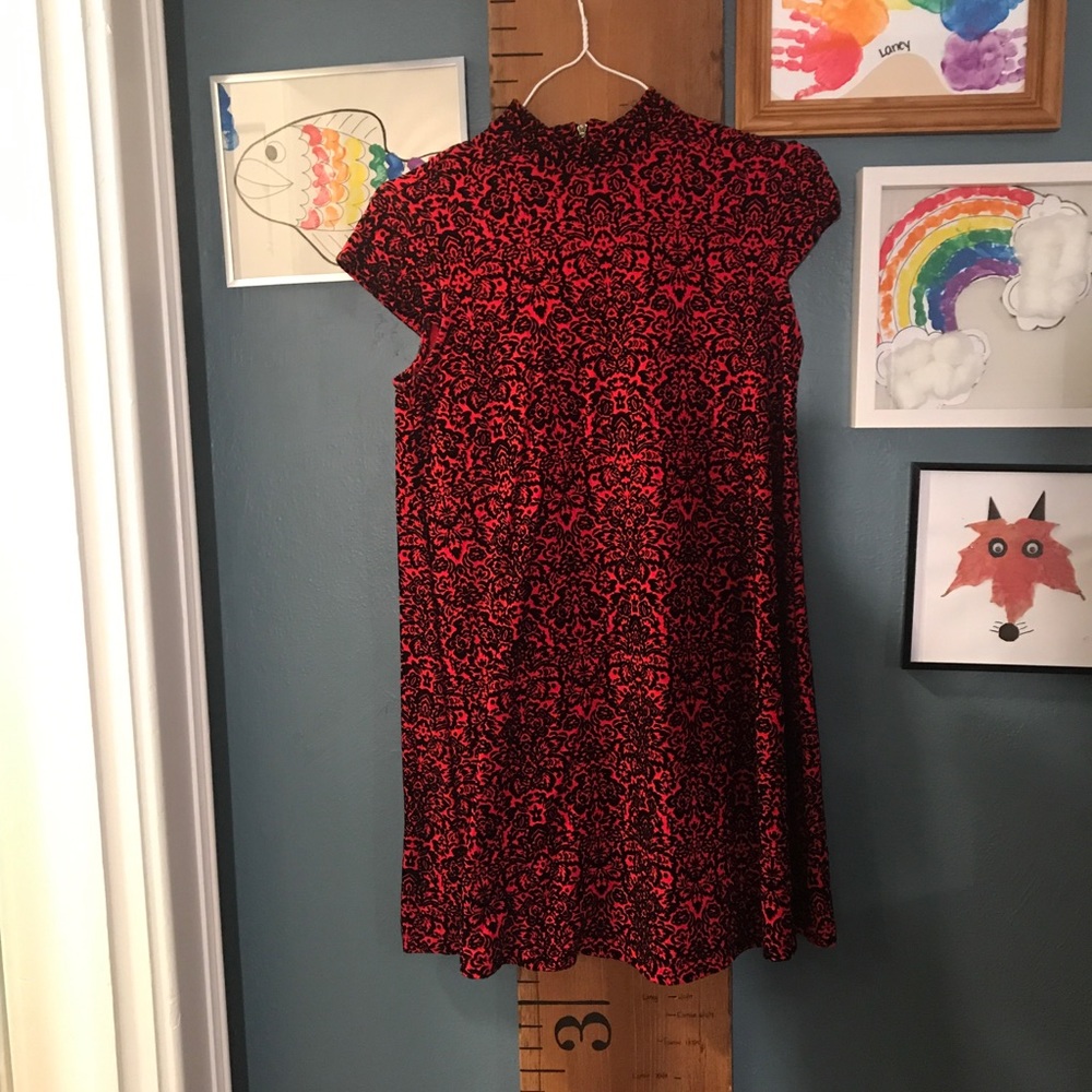 Perfect for holidays red and black dress